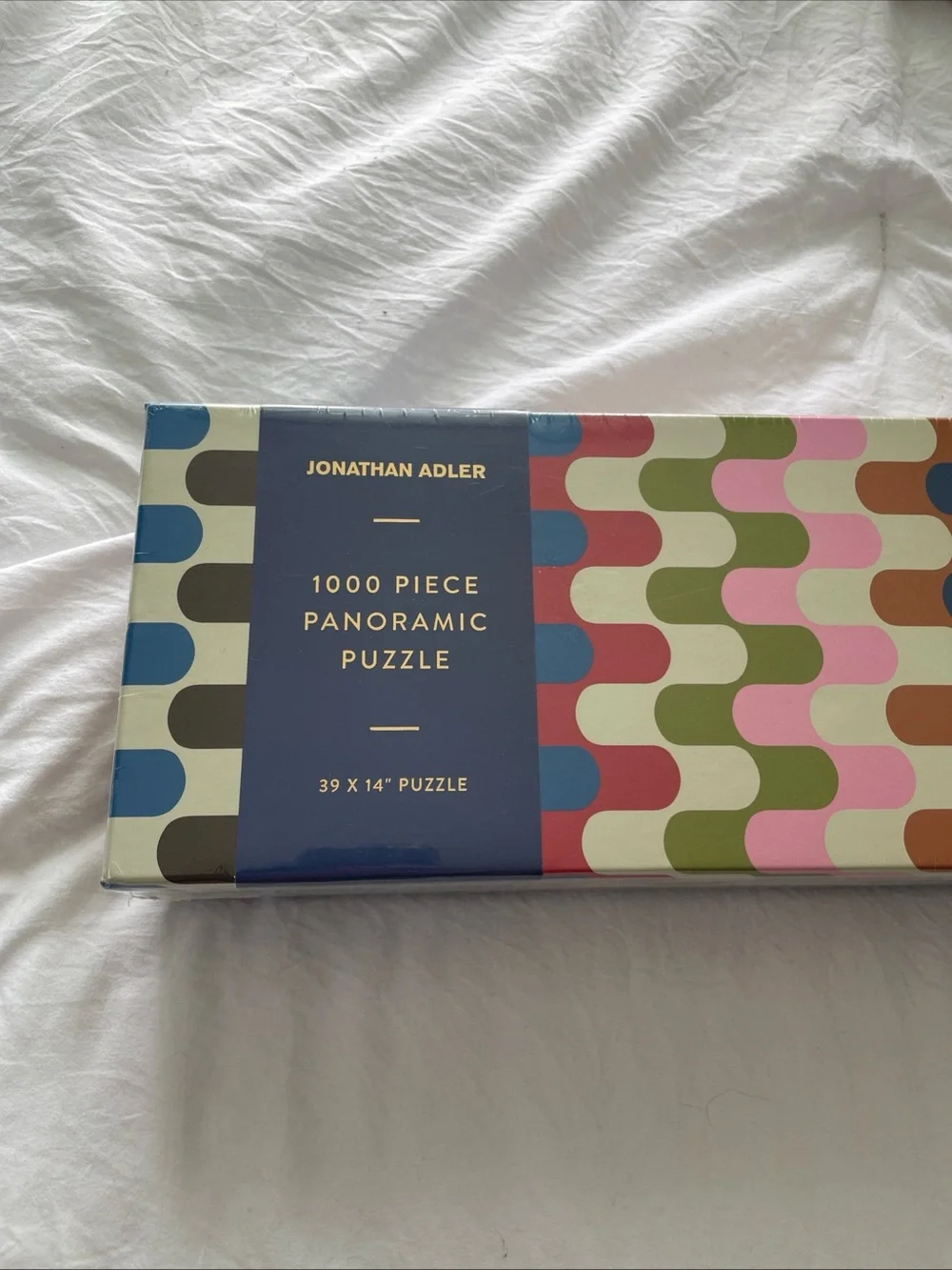 Jonathan Adler Bargello 1000 Piece Panoramic Jigsaw Puzzle Galison New Sealed